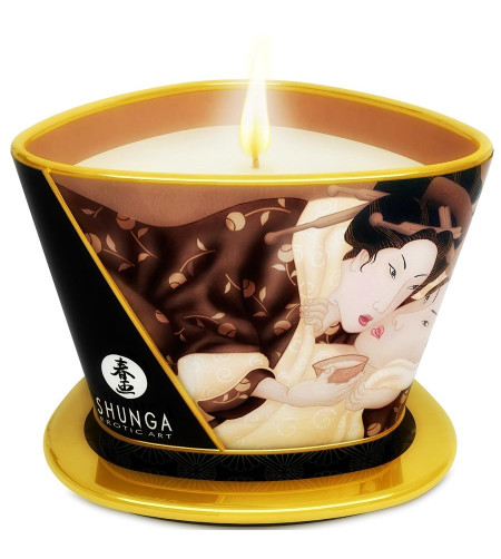 SHUNGA - BOUGIE DE MASSAGE AU CHOCOLAT MINI CARESS BY CANDELIGHT 170 ML