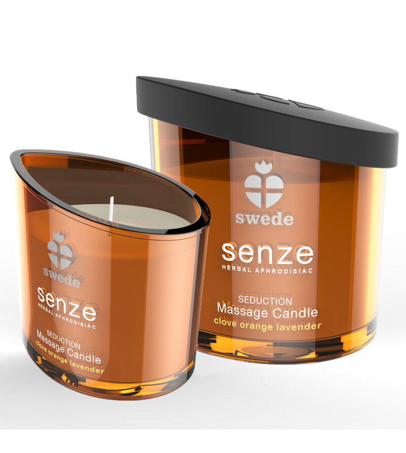 SWEDE - BOUGIE DE MASSAGE SÉDUCTION SENZE - GIROFLE, ORANGE, LAVANDE