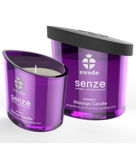 SWEDE - BOUGIE DE MASSAGE SENZE DIVINITY - PAMPLEMOUSSE, PALMAROSA, PETITGRAIN