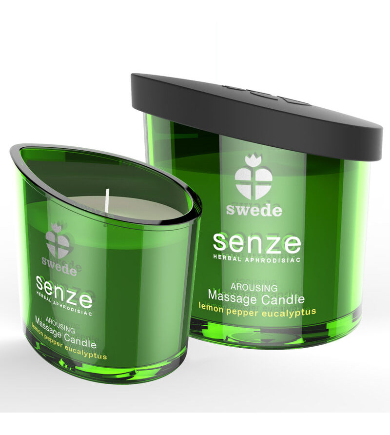 SWEDE - BOUGIE DE MASSAGE EXCITANTE SENZE - CITRON, POIVRE, EUCALYPTUS