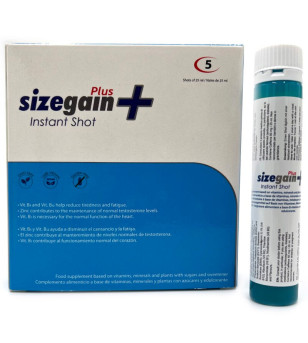 500 COSMETICS - SIZEGAIN PLUS INSTANT SHOT MALE ENERGIZER 5 UNITS