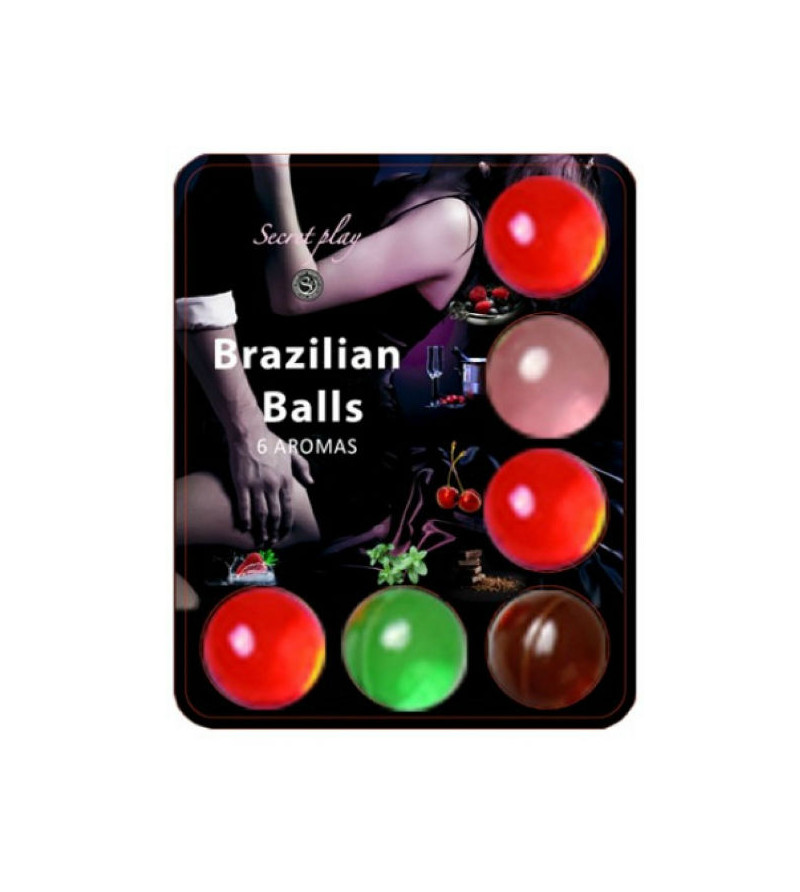 SECRETPLAY - BALLES BRÉSILIENNES LUBRIFIANT HOT BALLS 6 UNITÉS