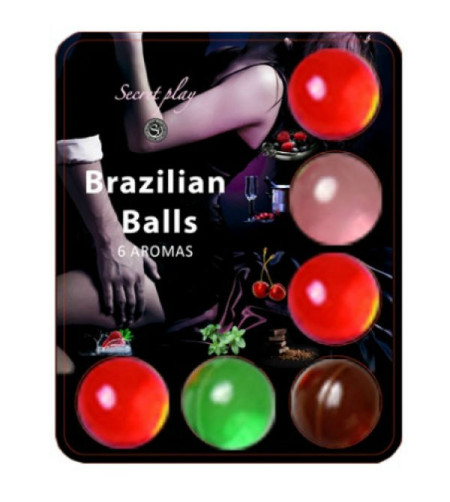 SECRETPLAY - BALLES BRÉSILIENNES LUBRIFIANT HOT BALLS 6 UNITÉS