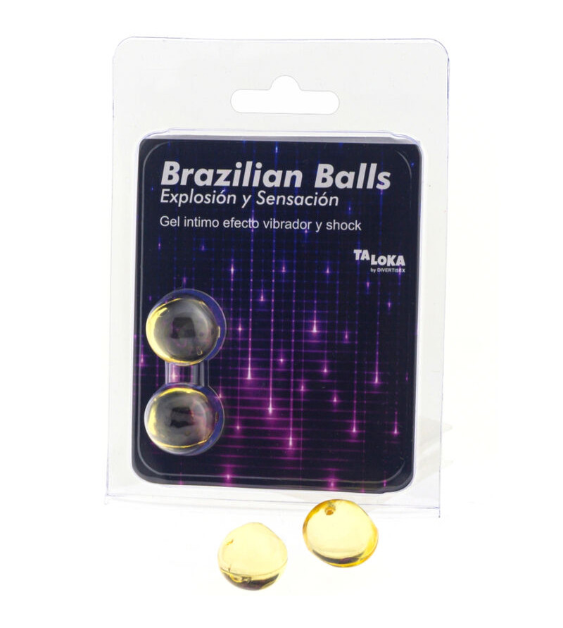 TALOKA - 2 BALLES BRÉSILIENNES VIBRANT  EFFET DE CHOC GEL EXCITANT