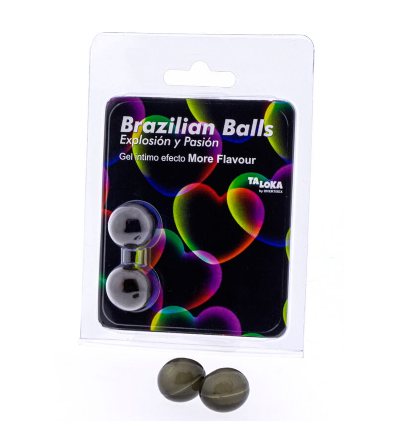 TALOKA - 2 BOULES BRÉSILIENNES PLUS DEFFET DE SAVEUR GEL EXCITANT