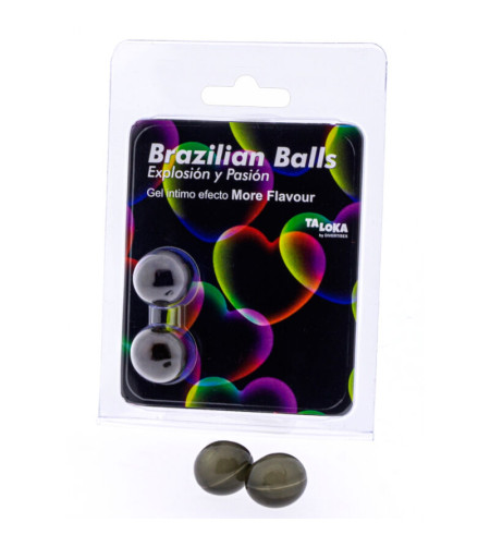 TALOKA - 2 BOULES BRÉSILIENNES PLUS DEFFET DE SAVEUR GEL EXCITANT