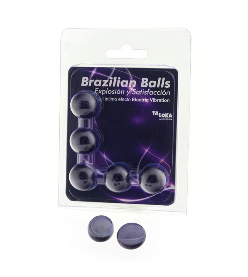 TALOKA - 5 BALLES BRÉSILIENNES EFFET VIBRANT ÉLECTRIQUE GEL EXCITANT