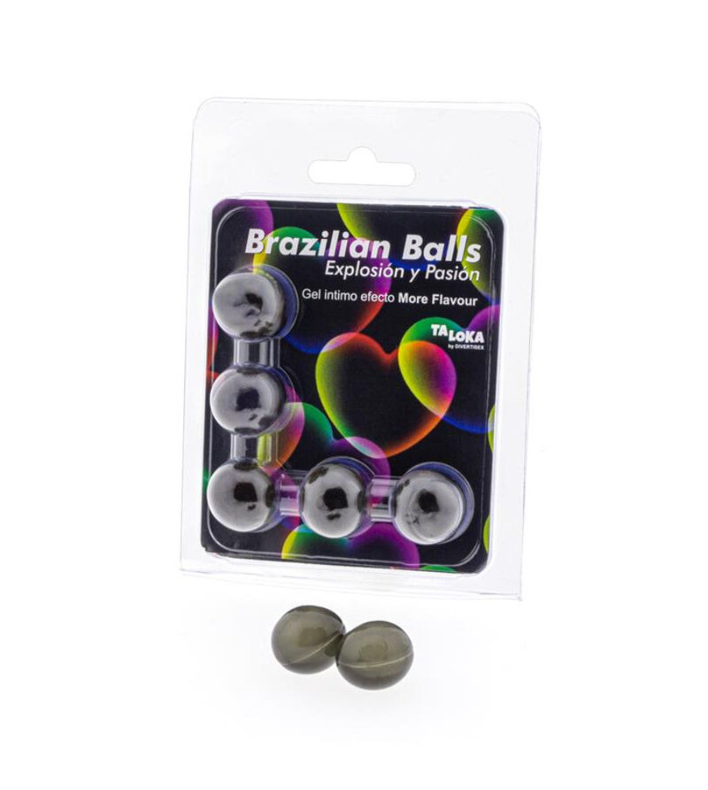 TALOKA - 5 BOULES BRÉSILIENNES PLUS DEFFET DE SAVEUR GEL EXCITANT