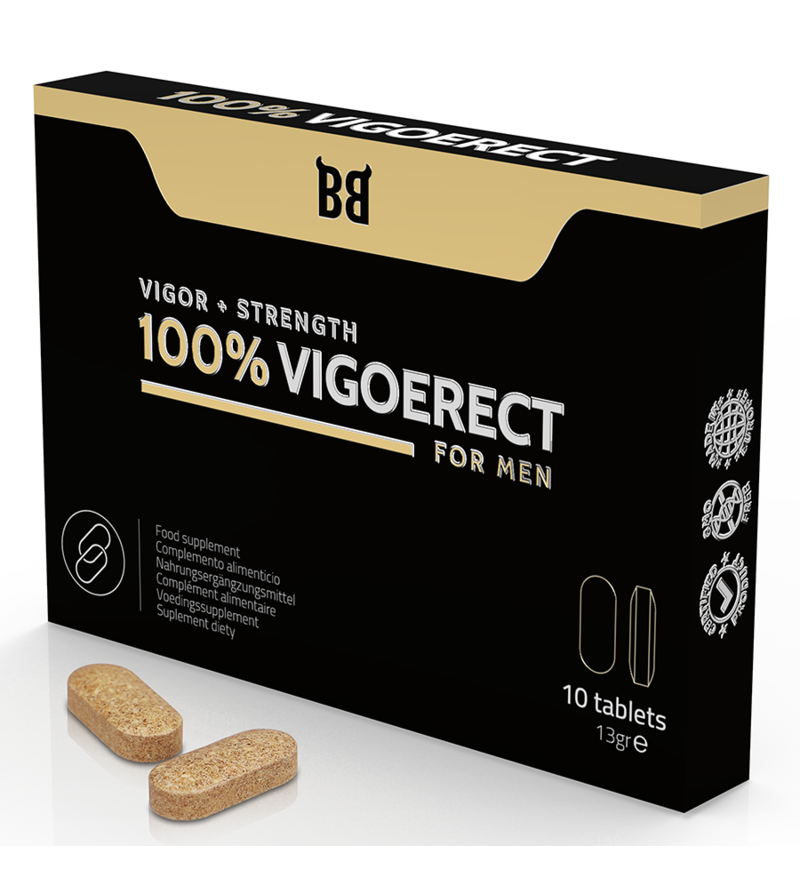 BLACK BULL - 100% VIGOERECT VIGEUR + FORCE POUR HOMME 10 COMPRIMES