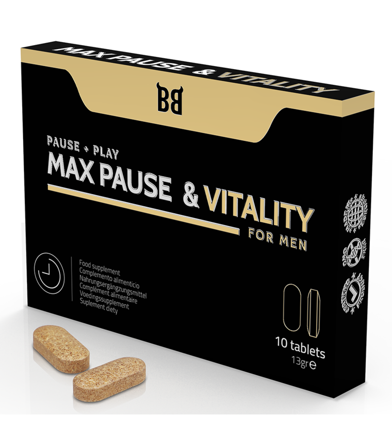 BLACK BULL - RETARDATEUR DE PAUSE MAXIMALE ET DE VITALITÉ POUR HOMMES 10 GÉLULES