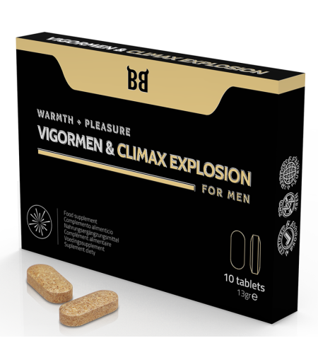 BLACK BULL - VIGORMEN  CLIMAX EXPLOSION PLUS GRAND PLAISIR POUR HOMMES 10 GÉLULES