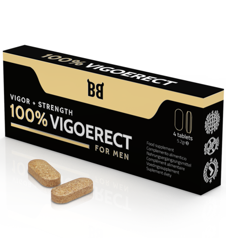 BLACK BULL - 100% VIGOERECT VIGEUR + FORCE POUR HOMME 4 COMPRIMES