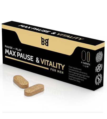 BLACK BULL - RETARDATEUR DE PAUSE ET DE VITALITÉ MAXIMALE POUR HOMMES 4 GÉLULES