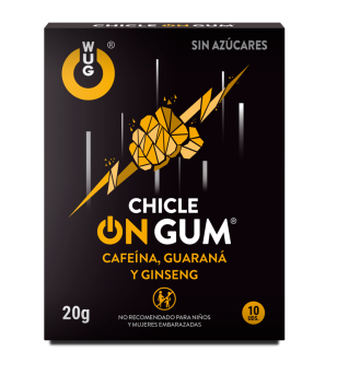 WUG GUM - ON CAFFEINE, GINSENG AND GUARANA GUM 10 UNITS