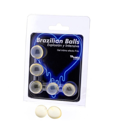 TALOKA - 5 BALLES BRÉSILIENNES GEL EXCITANT EFFET FROID  VIBRATION