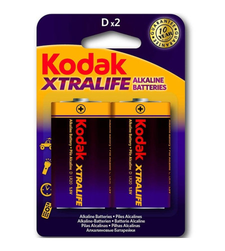 KODAK - PILES ALCALINES XTRALIFE LR20 D LR20 1.5V