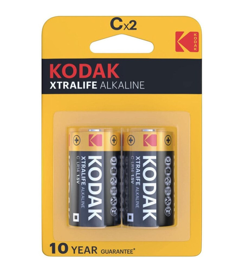 KODAK - PILES ALCALINES XTRALIFE CX 2 UNITÉS