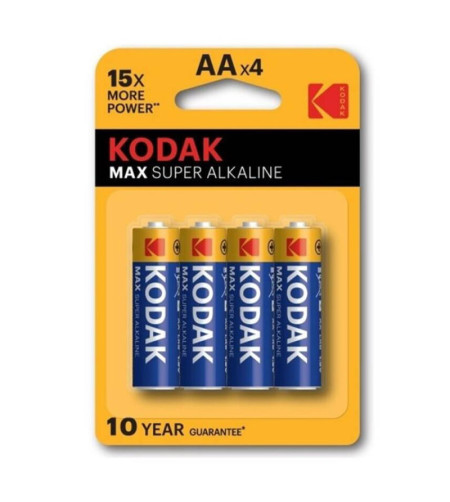 KODAK - PILES ALCALINES MAX AA LR6 * 4