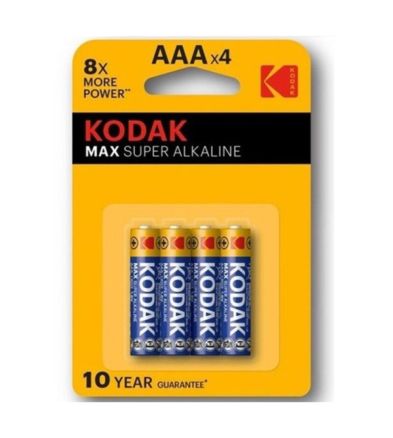 KODAK - PILES KODAK MAX SUPER ALCALINE AAA LR03 * 4