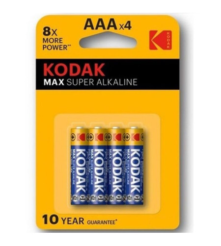 KODAK - PILES KODAK MAX SUPER ALCALINE AAA LR03 * 4