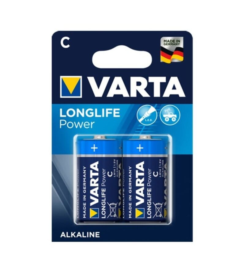 VARTA - LONGLIFE POWER PILE ALCALINE C LR14 2 UNITÉ