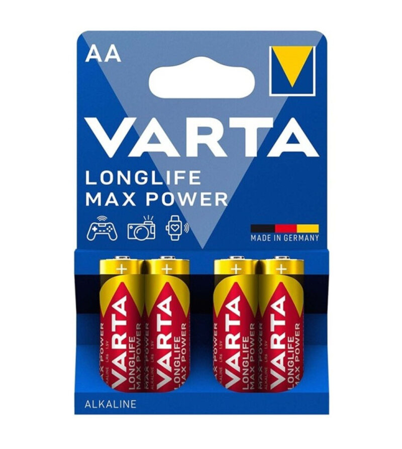 VARTA - MAX POWER PILE ALCALINE AA LR6 4 UNITÉ