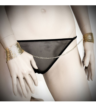 BIJOUX - DÉSIR MÉTALLIQUE MENOTTES MAILLE MÉTAL DORÉ