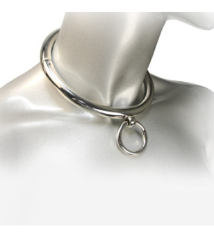 METAL HARD - COLLIER BDSM AVEC ANNEAU 10CM