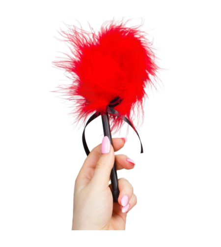 SECRETPLAY - DUSTER DE MARABOU ROUGE