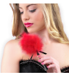 SECRETPLAY - DUSTER DE MARABOU ROUGE