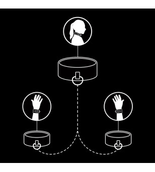 FETISH SUBMISSIVE - COLLIER ET MENOTTES EN CUIR VÉGAN AVEC DOUBLURE EN NOPRÈNE