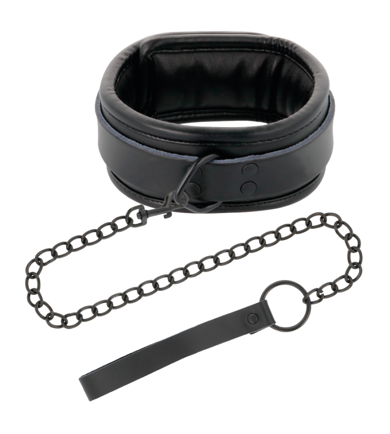 DARKNESS - COLLIER NOIR AVEC CHAÎNE