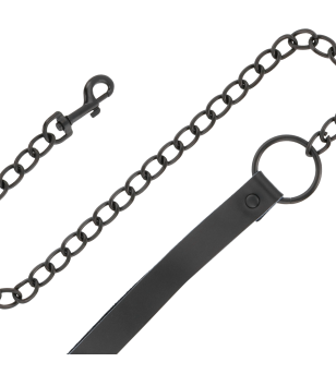 DARKNESS - COLLIER NOIR AVEC CHAÎNE