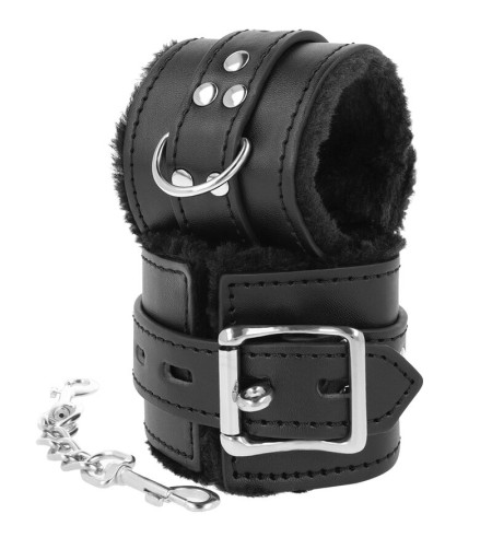 DARKNESS - MENOTTES BDSM DOUBLÉES NOIRES