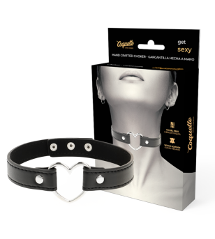 COQUETTE CHIC DESIRE - COLLIER CUIR VEGAN FEMME ACCESSOIRE COEUR