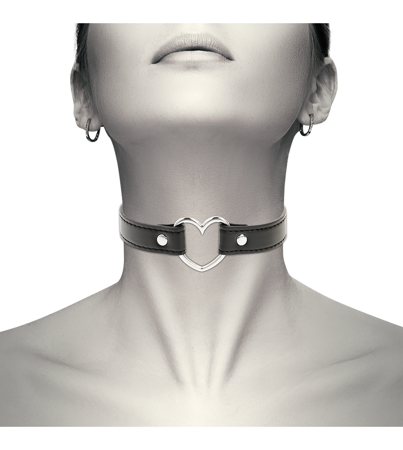 COQUETTE CHIC DESIRE - COLLIER CUIR VEGAN FEMME ACCESSOIRE COEUR