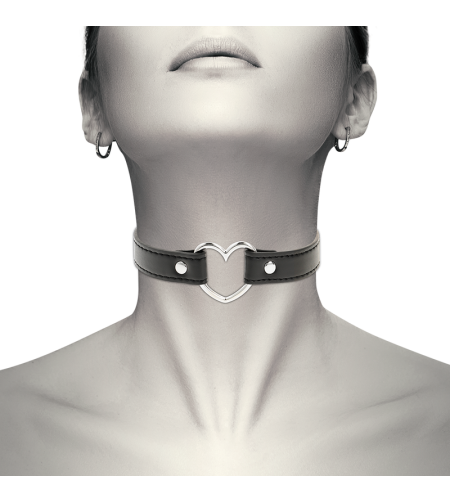 COQUETTE CHIC DESIRE - COLLIER CUIR VEGAN FEMME ACCESSOIRE COEUR