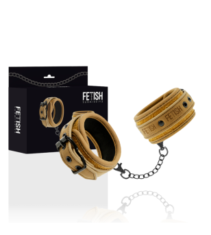 FETISH SUBMISSIVE ORIGIN - MENOTTES EN CUIR VEGAN AVEC DOUBLURE EN NÉOPRÈNE