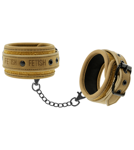 FETISH SUBMISSIVE ORIGEN - MENOTTES DE CHEVILLE EN CUIR VÉGÉTALIEN AVEC DOUBLURE EN NÉOPRÈNE