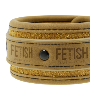 FETISH SUBMISSIVE ORIGEN - MENOTTES DE CHEVILLE EN CUIR VÉGÉTALIEN AVEC DOUBLURE EN NÉOPRÈNE