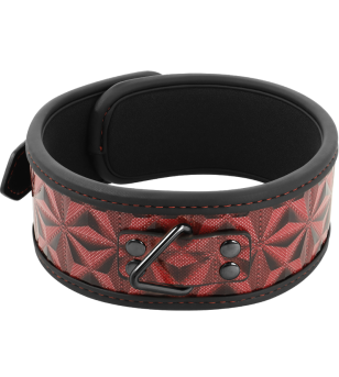 BEGME - COLLIER EN CUIR VÉGAN PREMIUM ÉDITION ROUGE AVEC DOUBLURE EN NÉOPRÈNE