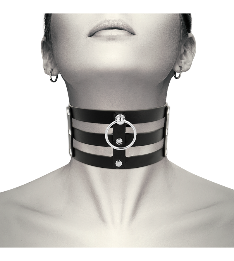 COQUETTE CHIC DESIRE - RAS DE COU EN CUIR VÉGAN STYLE FÉTICHE