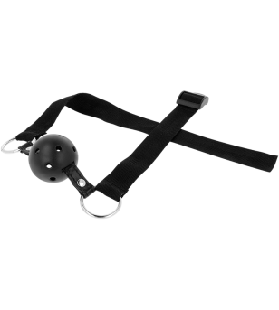 OHMAMA FETISH BALL GAG RESPIRANT EN TISSU NOIR