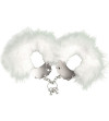 ADRIEN LASTIC - MENOTTES EN MÉTAL À PLUMES BLANCHES