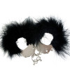 ADRIEN LASTIC - MENOTTES EN MÉTAL À PLUMES NOIRES