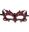 QUEEN LINGERIE - MASQUE EN DENTELLE DÉTAILS ROUGES