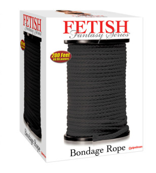 FETISH FANTASY SERIES - CORDE DE BONDAGE NOIRE 60,96 MÈTRES