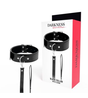 DARKNESS - COLLIER DE POSTURE AVEC CHAÎNE EN CUIR