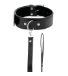 DARKNESS - COLLIER DE POSTURE AVEC CHAÎNE EN CUIR