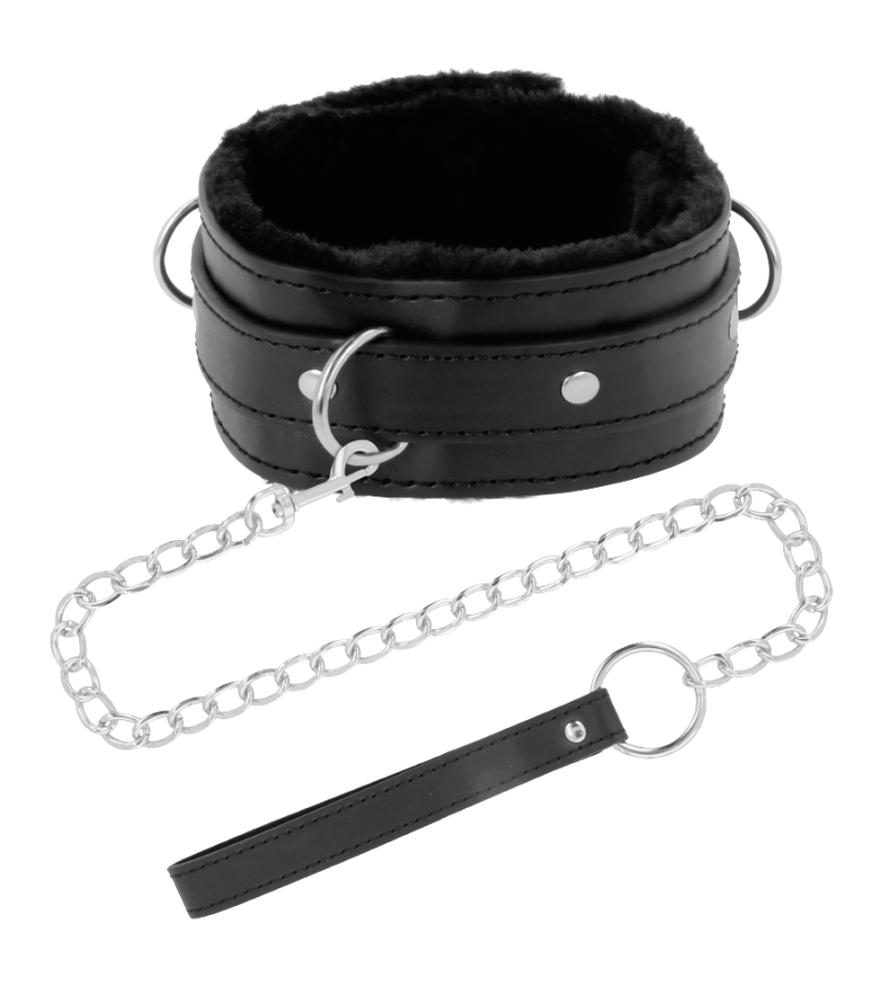 DARKNESS - COLLIER DE POSTURE CONFORTABLE AVEC CHAÎNE EN CUIR